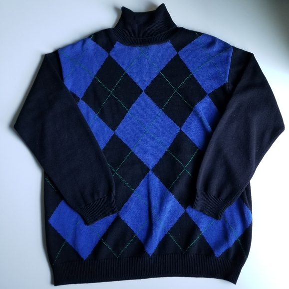 Vintage 90s argyle sweater - Picture 2 of 3